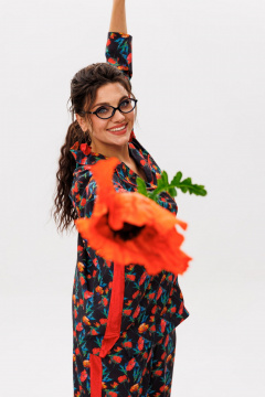 Брюки, рубашка Anelli 1623 багряные_маки - фото 4