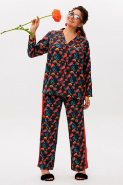 Брюки, рубашка Anelli 1623 багряные_маки - фото 3