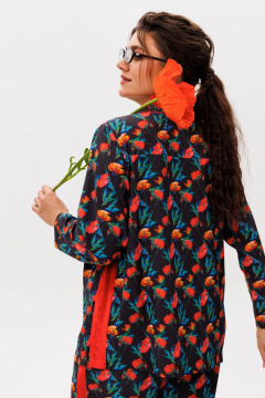 Брюки, рубашка Anelli 1623 багряные_маки - фото 2