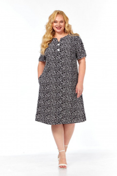 Платье СиБон 0362 черно-белый - фото 1