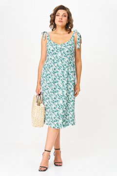 Платье Michel chic 2130 бирюза_цветы - фото 1