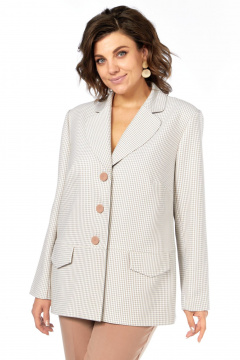 Жакет Элль-стиль 2387ж бежевый_принт - фото 1