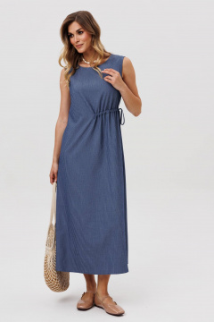 Платье Gizart 5393 джинс_полоска - фото 4