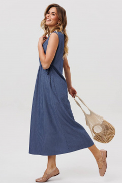 Платье Gizart 5393 джинс_полоска - фото 2