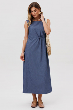 Платье Gizart 5393 джинс_полоска - фото 1