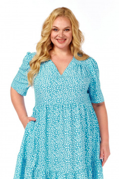 Платье СиБон 0363 бирюза - фото 2