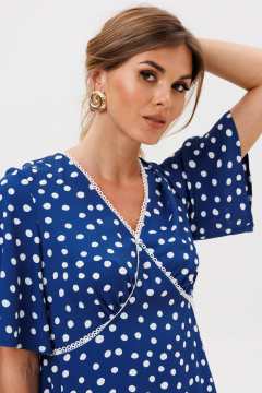 Платье Gizart 5400 синий_горошек - фото 2