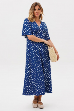 Платье Gizart 5400 синий_горошек - фото 1