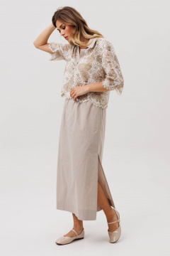 Блуза, юбка Gizart 5395 олива - фото 5