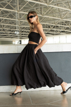 Юбка SILVERSPICE S-4510 черный - фото 4