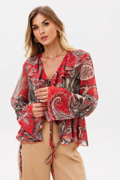 Блуза Gizart 15403 красно-коричневый - фото 1