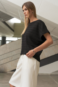 Блуза SILVERSPICE S-7513-1 черный - фото 2