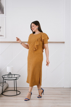 Платье TAEMNA 25009 горчичный - фото 3