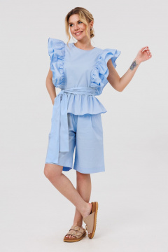 Блуза, шорты Ambera Style 2131 голубой - фото 1