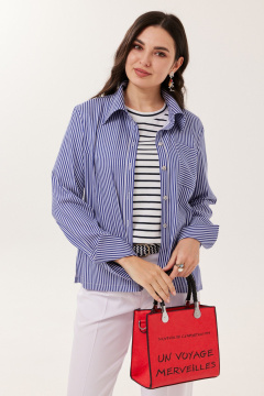 Рубашка Твой имидж 2184 синий_полоска - фото 5