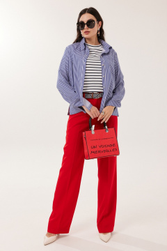 Рубашка Твой имидж 2184 синий_полоска - фото 3