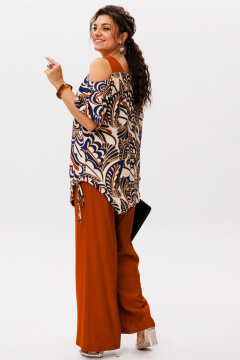 Блуза, брюки Anelli 1537 аффогато_терра - фото 4