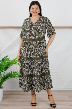 Платье TAEMNA 24037 хаки - фото 2