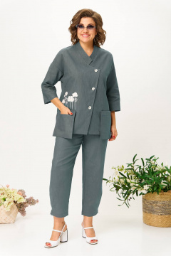 Брюки, жакет Anastasia 1202 графит - фото 1