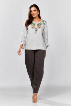 Блуза MALI 625-074 светло-серый - фото 5