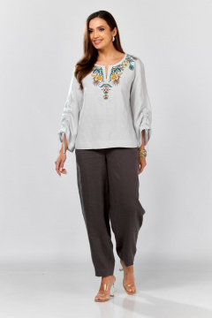 Блуза MALI 625-074 светло-серый - фото 2