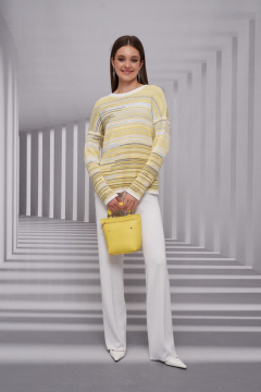 Джемпер Barbara Geratti С4668BG серый/желтый - фото 2