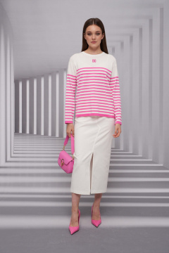 Джемпер Barbara Geratti С4689BG молочн/фуксия - фото 3