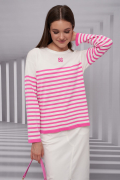 Джемпер Barbara Geratti С4689BG молочн/фуксия - фото 1