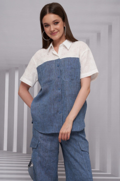 Жакет Barbara Geratti С4709BG синий/белый - фото 1