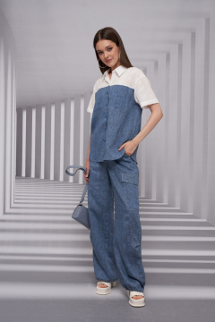 Жакет Barbara Geratti С4709BG синий/белый - фото 2