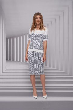 Юбка Barbara Geratti С8323BG белый/т.синий - фото 2