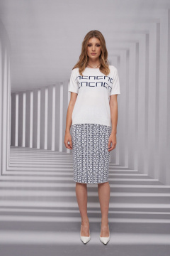 Юбка Barbara Geratti С8323BG белый/т.синий - фото 1