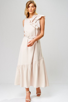 Платье Laikony L-933 бежевый - фото 2