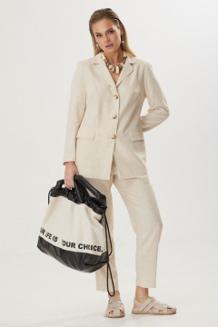 Брюки, жакет Твой имидж 2123 бежевый - фото 3