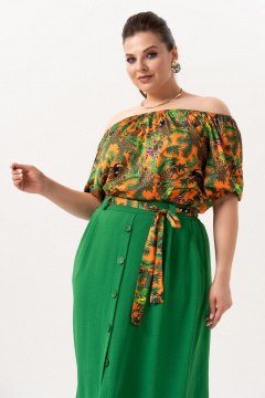 Юбка Andina 304-10 изумруд - фото 3