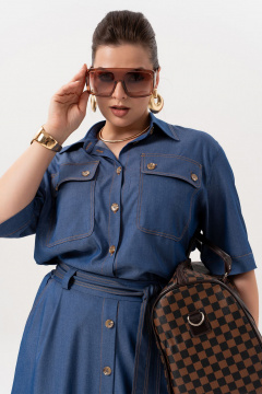 Блуза, юбка Andina 973 джинс - фото 4