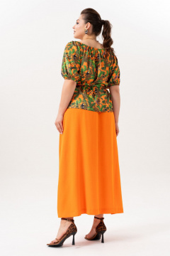 Блуза, юбка Andina 980-1 принт_мандарин - фото 2
