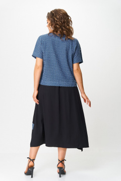 Жакет, платье Michel chic 1428 черный-джинс - фото 5