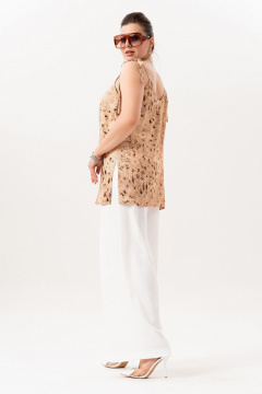 Блуза, брюки Andina 983 принт змея/молоко - фото 2