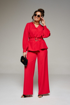 Блуза, брюки Beautiful&Free 6351 красный - фото 2