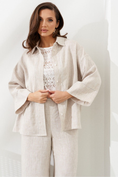 Блуза, брюки AltaModa 2012-1 бежевый_меланж - фото 4