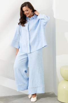 Блуза, брюки AltaModa 2012-2 голубой_меланж - фото 1