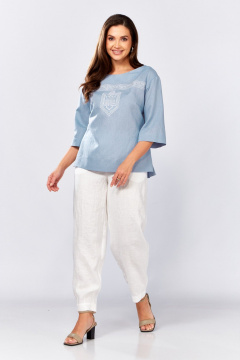 Блуза MALI 625-077 голубой - фото 4