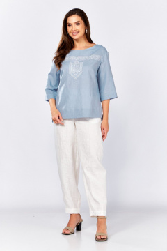 Блуза MALI 625-077 голубой - фото 2