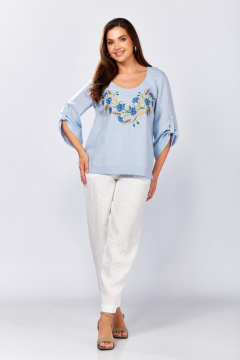 Блуза MALI 625-078 голубой - фото 5