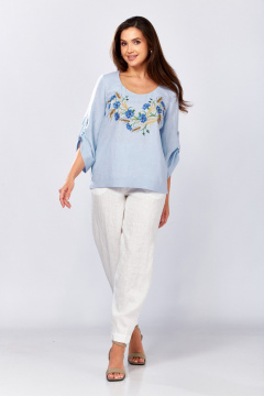 Блуза MALI 625-078 голубой - фото 3