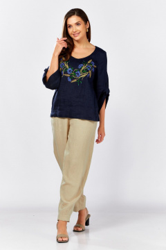 Блуза MALI 625-078 синий - фото 3