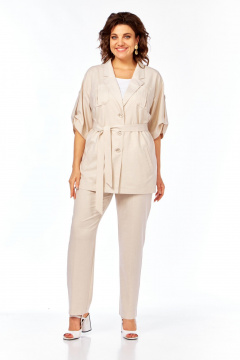 Блуза, брюки, жакет Tensi 396 бежевый - фото 1
