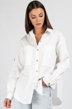 Блуза VIZAVI 723 молочный - фото 4