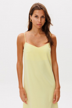Желтый летний сарафан свободного силуэта из льна THE NAME 2321 лимонный - фото 4